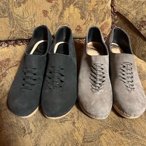 2 PAIR of No. 6 weave leather clogs size 9 retail
$350